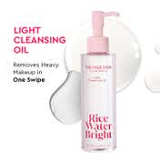 The Face Shop Rice Water Bright Light Cleansing Oil – Korean Makeup Remover & Oil Cleanser for Glowing Skin (150 ml)