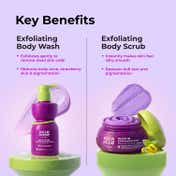 Foxtale Hula Hoop Silk Skin Kit Exfoliating Body Wash + Exfoliating Body Scrub (4 pcs)