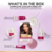 LOreal Paris New Excellence Creme Hair Color Hyaluronic Acid, 4.25 Aishwaryas Brown, (100gm + 72ml)