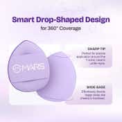 MARS Finger Fits Mini Makeup Puffs for Multipurpose Makeup (Pack of 5)