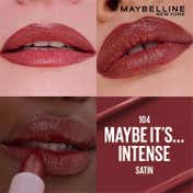 Maybelline Serum Lipstick (Satin) 8Hr Hydration + Bold Color - 104 Maybe It's Intense (4.2 g)