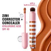 Lakme 9to5 Hya Beach Edit Color Correcting Concealer, SPF 40, Full Matte Coverage, Rich 6, (6 ml)