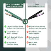 Vega Salon Smooth Hair Straightener for Women Green (VHSH-42)