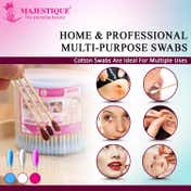 Majestique Eco-Friendly Tri-Color Cotton Ear Swabs Box (300 pcs)