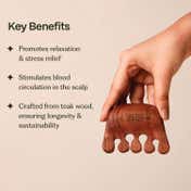 Sacred Grove Elephant Head Wooden Massager Natural Tool for Scalp