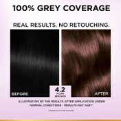 LOreal Paris New Excellence Creme Hair Color With Hyaluronic Acid, 4.2 Plum Brown, (100gm + 72ml)