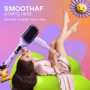 Bombae Pro Ceramic Ionic Hair Straightener Brush - 5X Less Frizz 2X More Volume (1 pc)