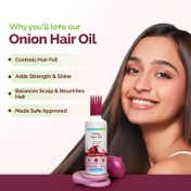 Mamaearth Onion Hair Oil For Hair Regrowth & Hair Fall Control (150ml)