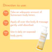 WishCare Sunscreen Body Lotion SPF50 PA+++ In Vivo Tested UV Protection No White Cast (200 ml)