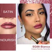 Oulac Sensual Glow Rich Creme Lipstick - SG08-Bianca (4 g)
