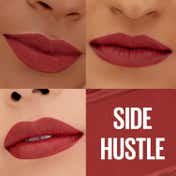 Maybelline New York Serum Lipstick Matte 1-Swipe Lush Color 8HR Hydration - Side Hustle (3.4 g)