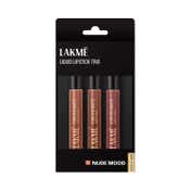 Lakme Forever Matte Liquid Lipstick Trio - Nude Moods (3 pcs)
