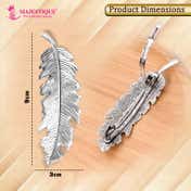 Majestique Gold & Silver Feather Metal Hair Clips (2 pcs)