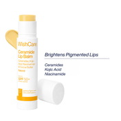 WishCare Natural Ceramide Lip Balm for Dark Pigmented Lips with SPF50 PA+++ Heals Chapped Lips (5 g)