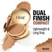 Lakme 9To5 Double Duty Dual Finish Compact,Foundation +Compact,Lightweight, Longstay, Walnut - (9 g)