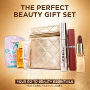 L'Oreal Paris Festive Glam Kit - Mascara, Lipstick + Signed Card by Alia Bhatt (6 pcs)
