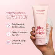 The Face Shop Rice Water Bright Foaming Cleanser- Best Korean Face Wash for Glowing Skin (150 ml)