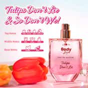 Plum BodyLovin' Tulips Don't Lie Eau De Parfum - Long Lasting Vanilla Perfume (50ml)