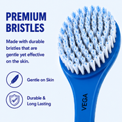 VEGA Long Handle Bristle Bath Brush Body Scrubber Brush for Removing Dead Skin (BA-1/7)