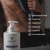 Mannlich Multivitamin 2% Kojic Acid Body Wash for Tan Removal & Brightening (300 ml)