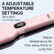 Ktein Hair Straightener - Wide Plate Flat Iron for Damp & Dry Hair with 4 Temperature