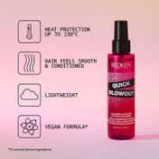 REDKEN Quick Blowout Lightweight Hairspray with Heat Protection,For Fast Blow Dry (125 ml)