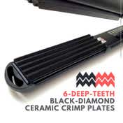 Alan Truman CRIMP Hair Styler with Ceramic Plates & Adjustable Temperature for Smooth Styling (1 Pc)