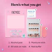 RENEE Stick On Nails - French Nails 15 (Pack of 30)
