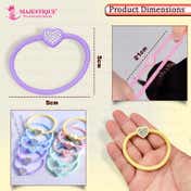 Majestique Pastel Hair Tie Rubber Bands with Charms (10 pcs)