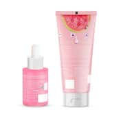 Plix Guava Powered Duo For Glowy Skin Hydrating Cleanser & 10% Vitamin C Dewy Serum (2 pcs)