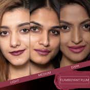 Faces Canada Weightless Matte Lipstick, Pigmented and Hydrated Lips - Flamboyant Plum 12 (4.5 g)