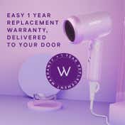 WINSTON Ionic Foldable Hair Dryer with Low Noise & Overheat Protection - 1200W