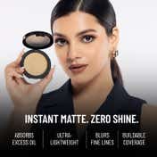 PAC Matte Touch Compact Powder Buildable Coverage Lightweight Sweat Resistant - 110 Almond (12 g)