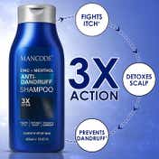 Mancode Zinc + Menthol Anti-Dandruff Shampoo for Men (400 ml)