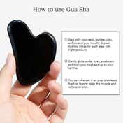 SEMINO Pearl White Gua Sha Facial Tools Set - Black (2 pcs)