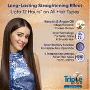 Vega Litstyle L1 Hair Straightener Brush with Up to 12 Hrs Straightening Effect (VHSB-06)