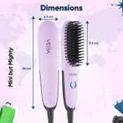 Vega Mini Hair Straightener Brush-Natural Straight in Few Min for Women 2 Heat Settings (VHSB-05)