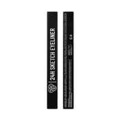 PAC 24H Sketch Eyeliner 0.2mm Precision Tip Matte Finish Waterproof Smudgeproof - Black (1 ml)