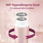 Philips Cordless Facial Hair Remover With Wide Hypoallergenic Head BRR454-00 - Pink