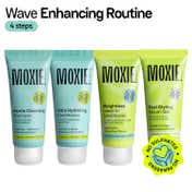 Moxie Beauty Wavy Travel Routine - Shampoo, Conditioner, Leave-in Conditioner & Styling Serum Gel