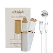 WINSTON 2 In 1 Rechargeable Face & Eyebrow Trimmer for Women - Blue