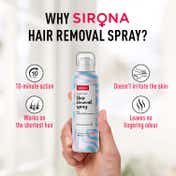 Sirona Hair Removal Spray Foam with Aloe Vera Extracts and Rose Fragrance (200 g)