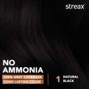 Streax Hair Colour - 1 Natural Black (70gm+50ml)