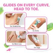 Letsshave Evior Flyyy 1 Handle + 2 Blades World's First 6-Blade Compact Shaving Razor for Women