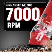 VGR ROSSO Beard & Hair Trimmer for Men with 3 Guide Combs 400Min Runtime 2-Year Warranty - Red