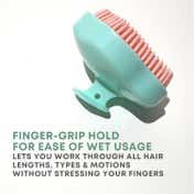 Alan Truman Super Soft Shampoo and Scalp Massage Brush - Green and Pink (1 pc)