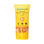 Mamaearth Vitamin C Daily Glow Sunscreen with Vitamin C & Turmeric for Tan Protection (50g)