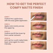 TNW The Natural Wash Comfy Matte Liquid Lipstick, Weightless, Hydrating - 02 Royal Rumour (3 ml)