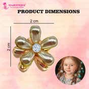 Majestique Fancy Pearl Flower Hair Claw Fashionable Clips (10 pcs)