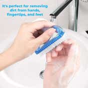 Bronson Professional Nail Brush For Pedicure Scrubbing Cleaner Brush - Color May Very (2 Pcs)